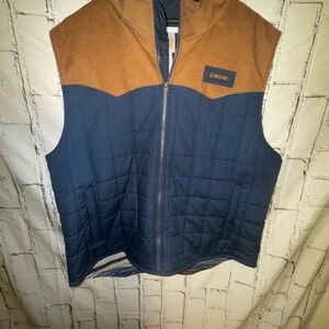 Cinch Men's Blue and Brown Quilted Vest